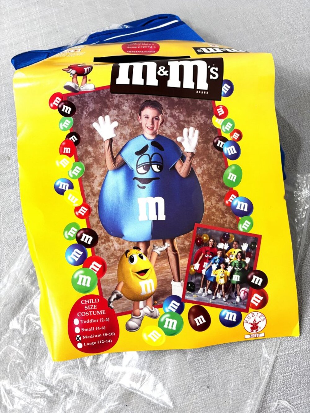 M & M Blue Candy Child Rubie's Costume Sz 8-10 NWT